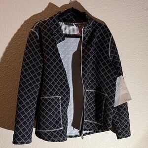 Onque Casuals Men's Black and Gray Quilted Jacket